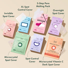 Rael Hydrocolloid Acne Pimple Patches in use during the day