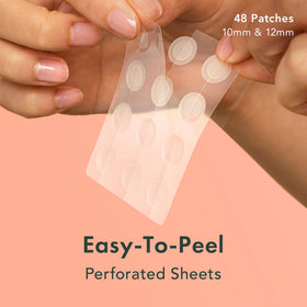 Rael Hydrocolloid Acne Pimple Patches packaging with 48 count
