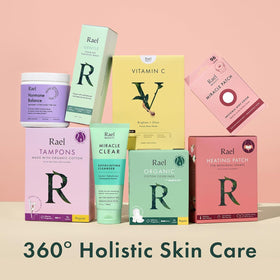 Rael hydrocolloid patches showing clear, matte finish