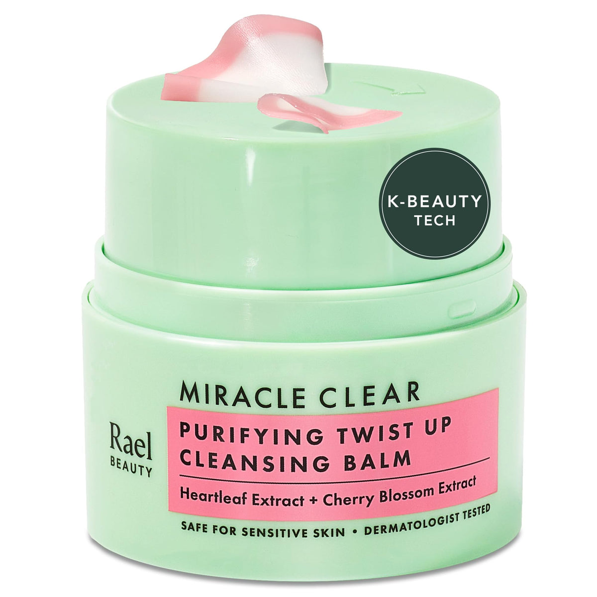 Rael Miracle Clear Facial Cleanser front view with twist-up design