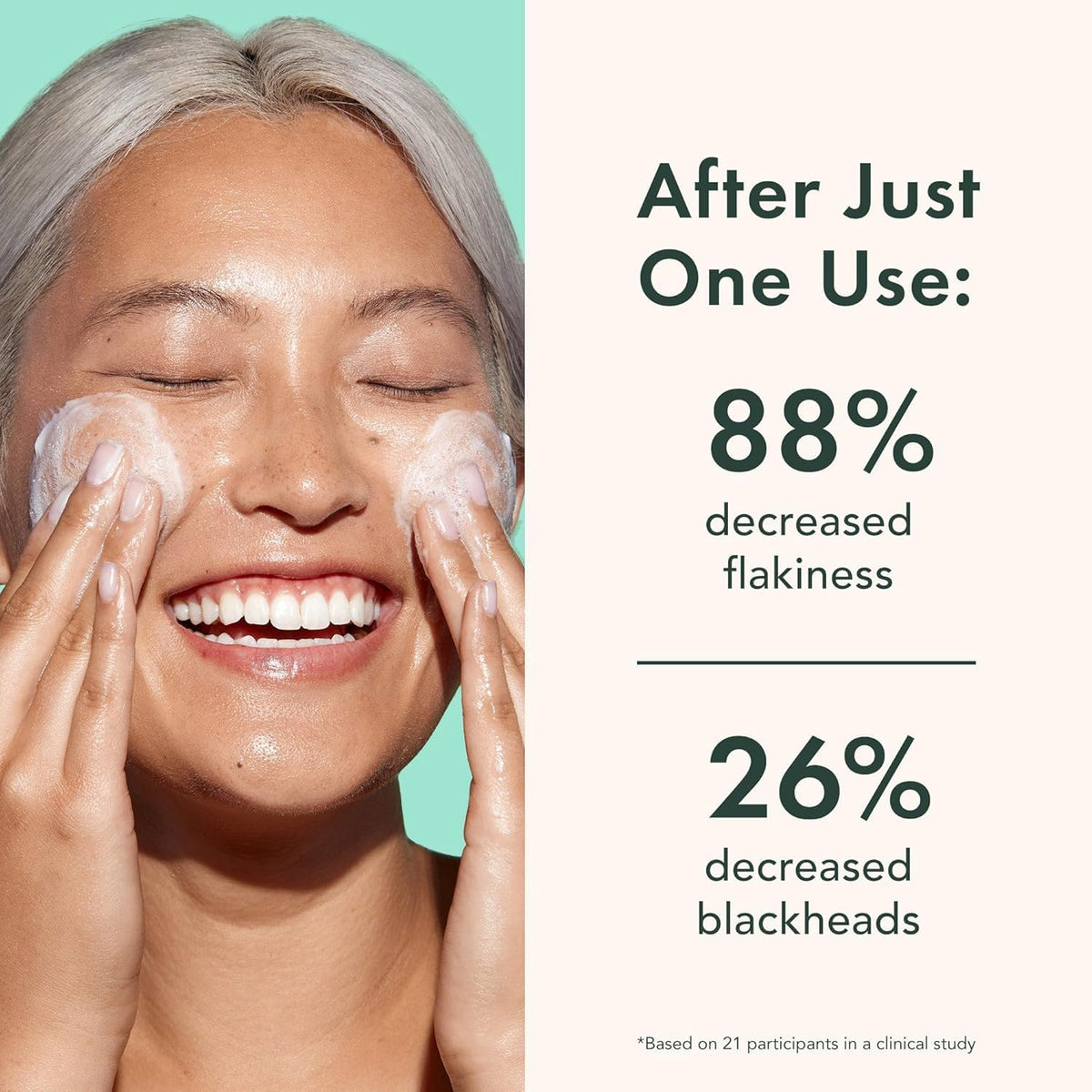 Rael Miracle Clear Facial Cleanser texture on hand