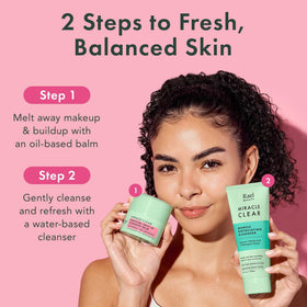 Rael Miracle Clear Facial Cleanser with clean skin after use