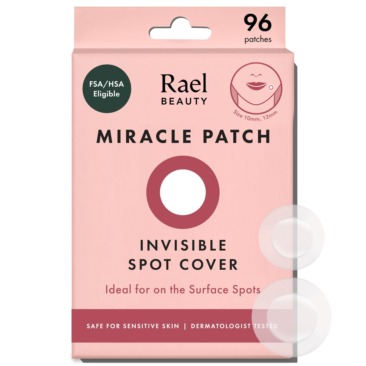 Rael Miracle Invisible Spot Cover Patches front view with packaging
