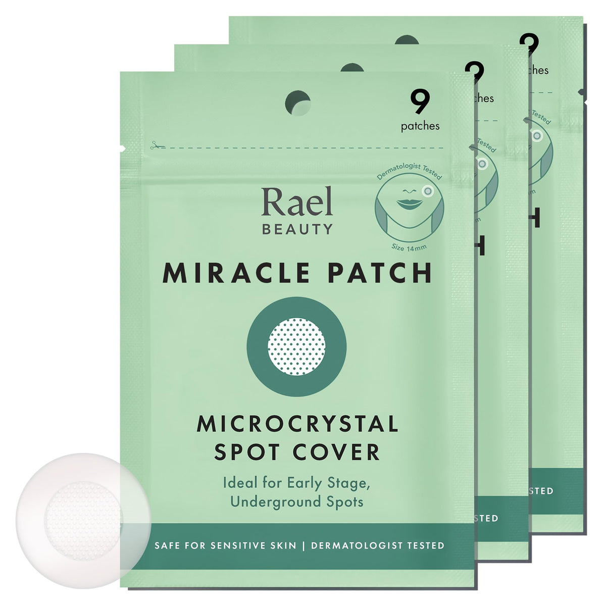 Rael Miracle Microcrystal Spot Cover Hydrocolloid Pimple Patches front view