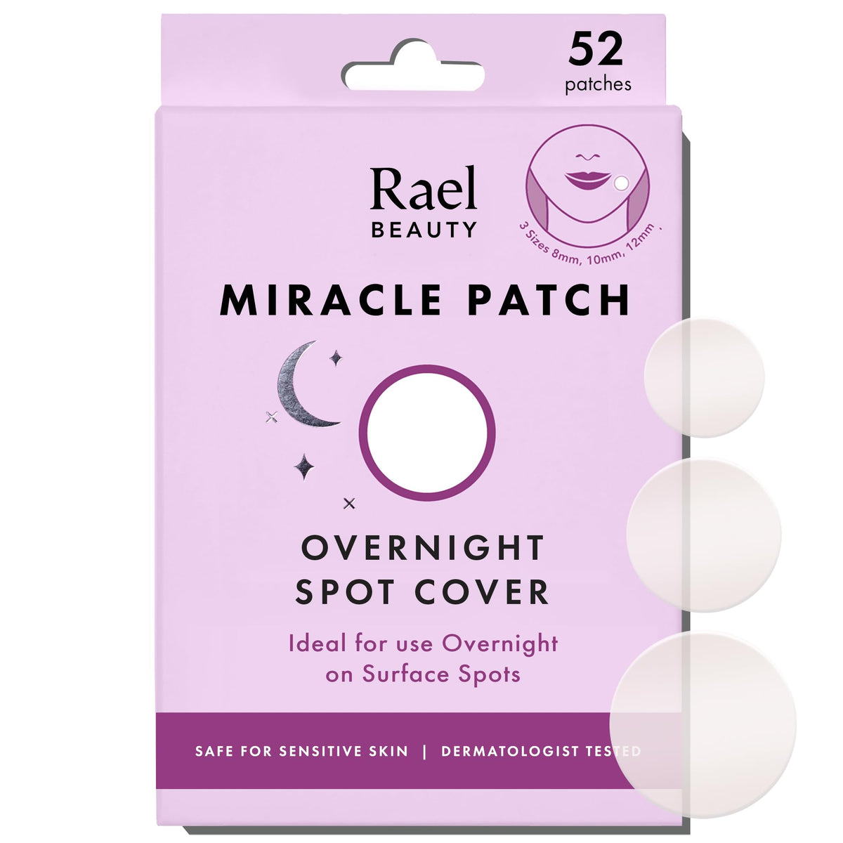 Rael Miracle Overnight Spot Cover Patches front view packaging