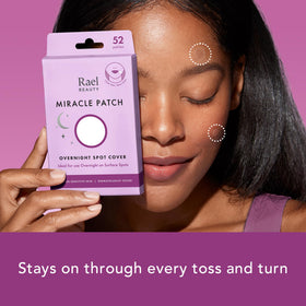 Rael Miracle Overnight Spot Cover Patches on a hand