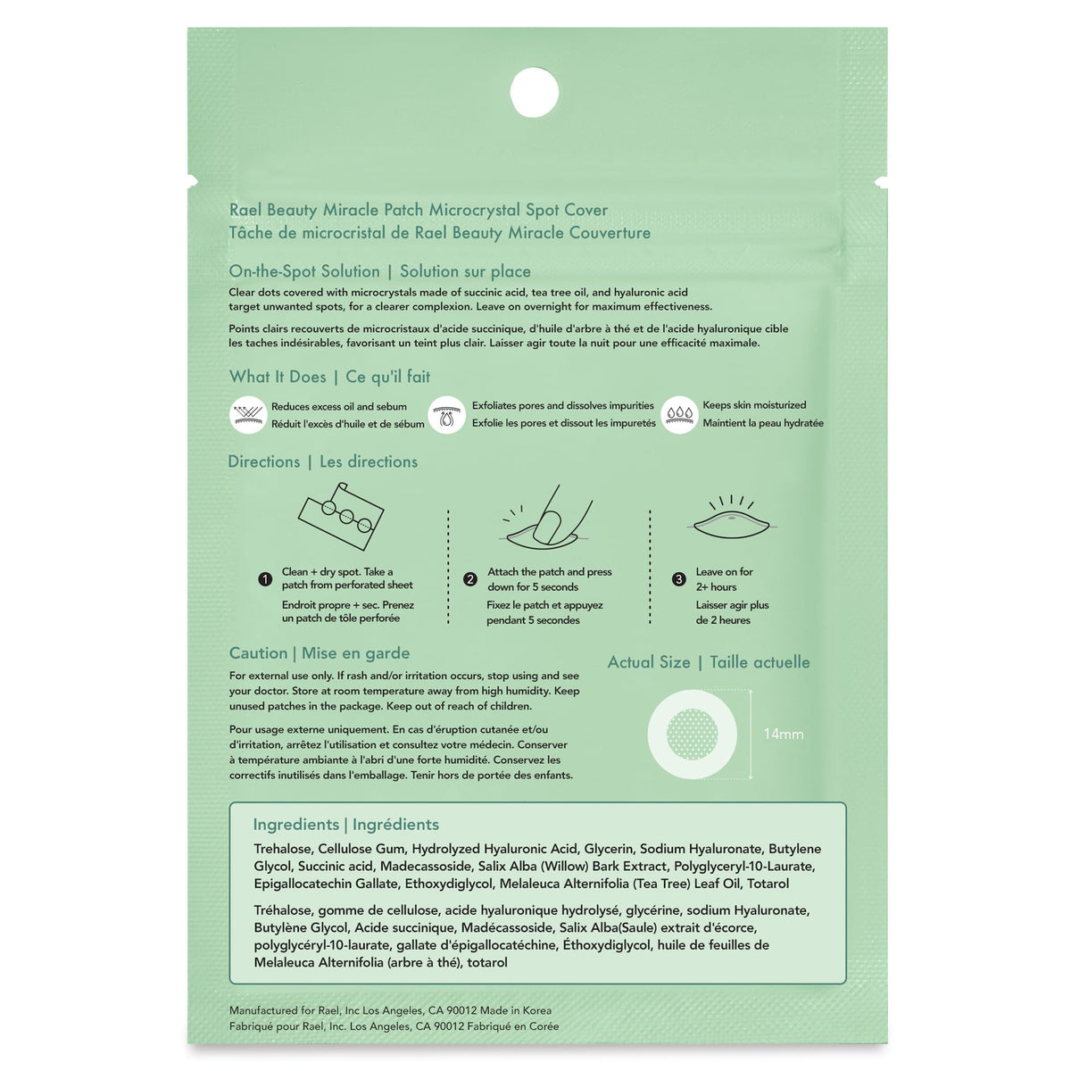 Rael Miracle Pimple Patches with tea tree oil and willow bark extract