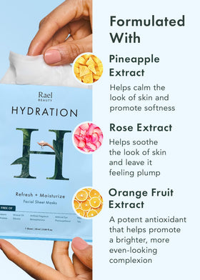 Rael Tea Tree mask in use on a model's face