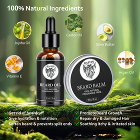 RAFFIN Beard Balm in jar showing texture