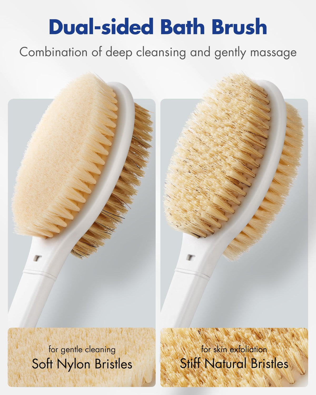 Rafow Back Scrubber Body Shower Brush in use during a shower