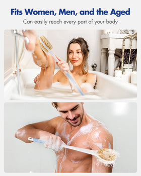 Rafow Back Scrubber Body Shower Brush packaging and features