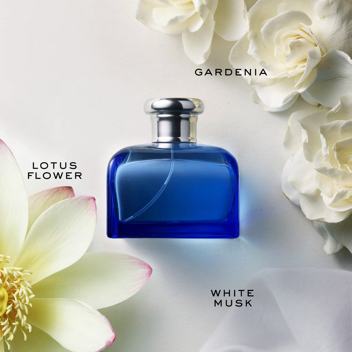 Ralph Lauren Blue Eau de Toilette bottle with silver cap