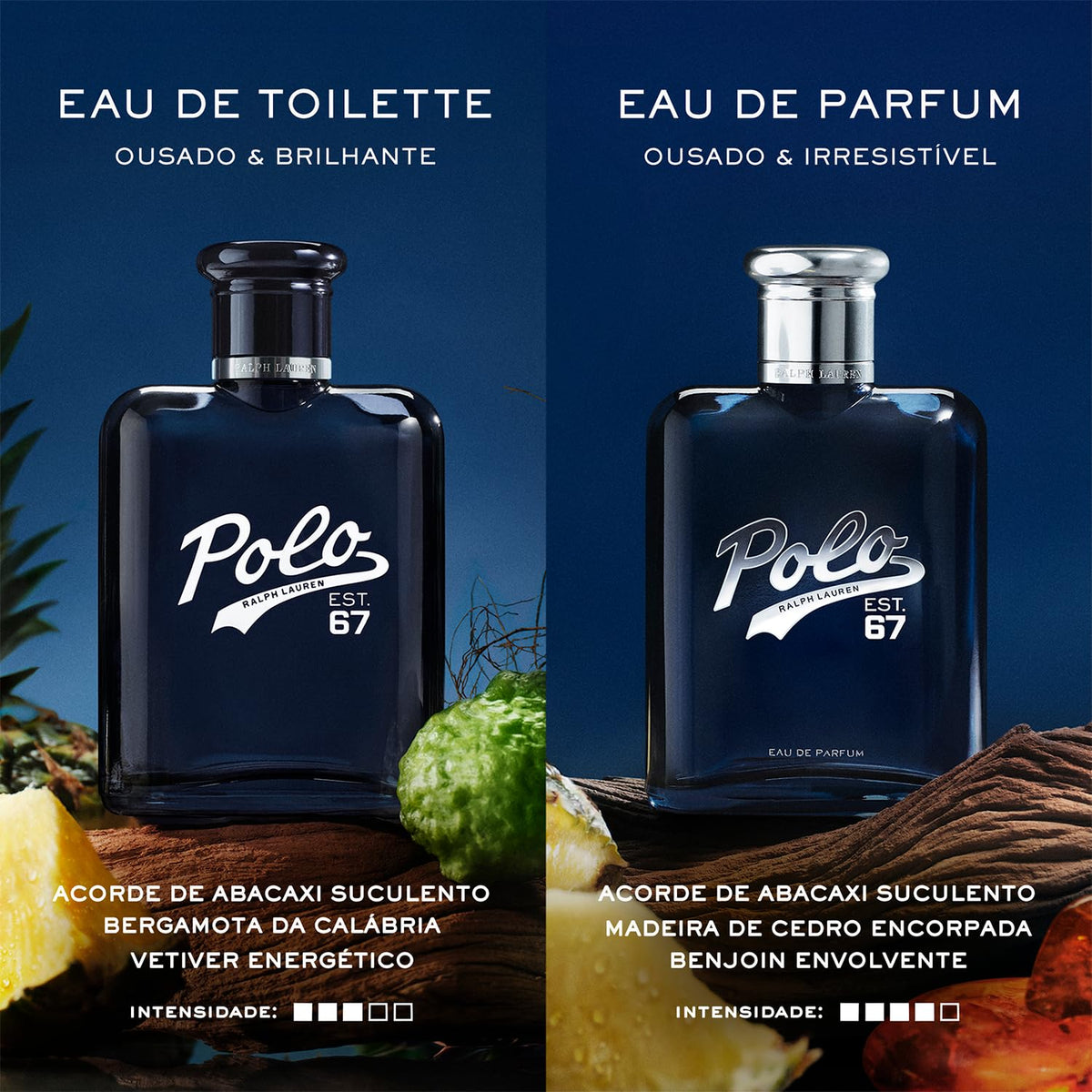 RALPH LAUREN FRAGRANCES Polo 67 Eau de Toilette bottle side view