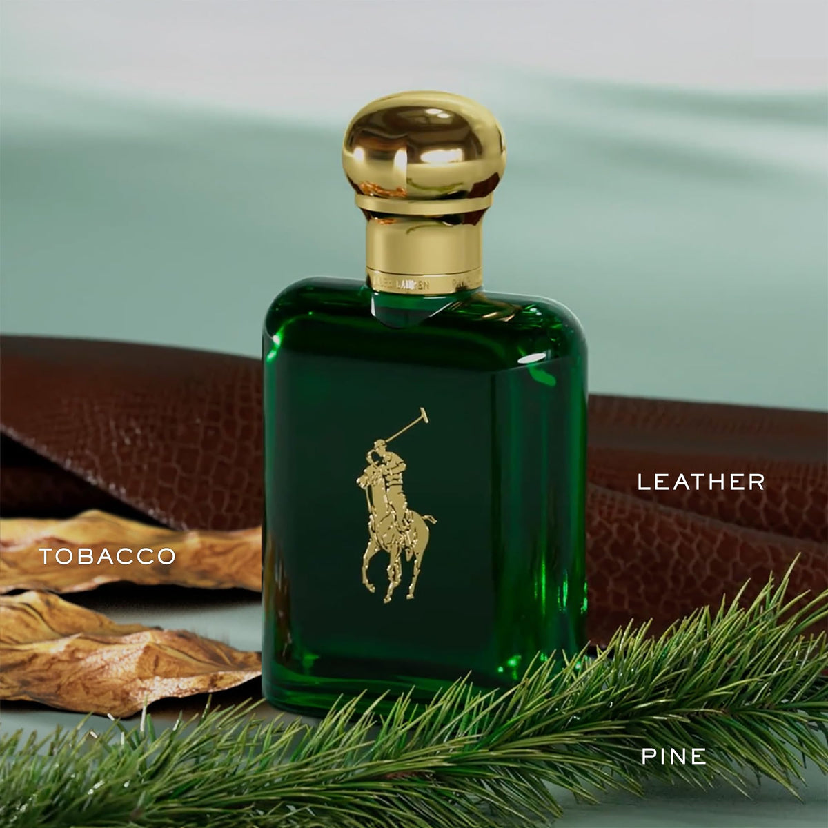RALPH LAUREN Polo Eau de Toilette green bottle with brass cap