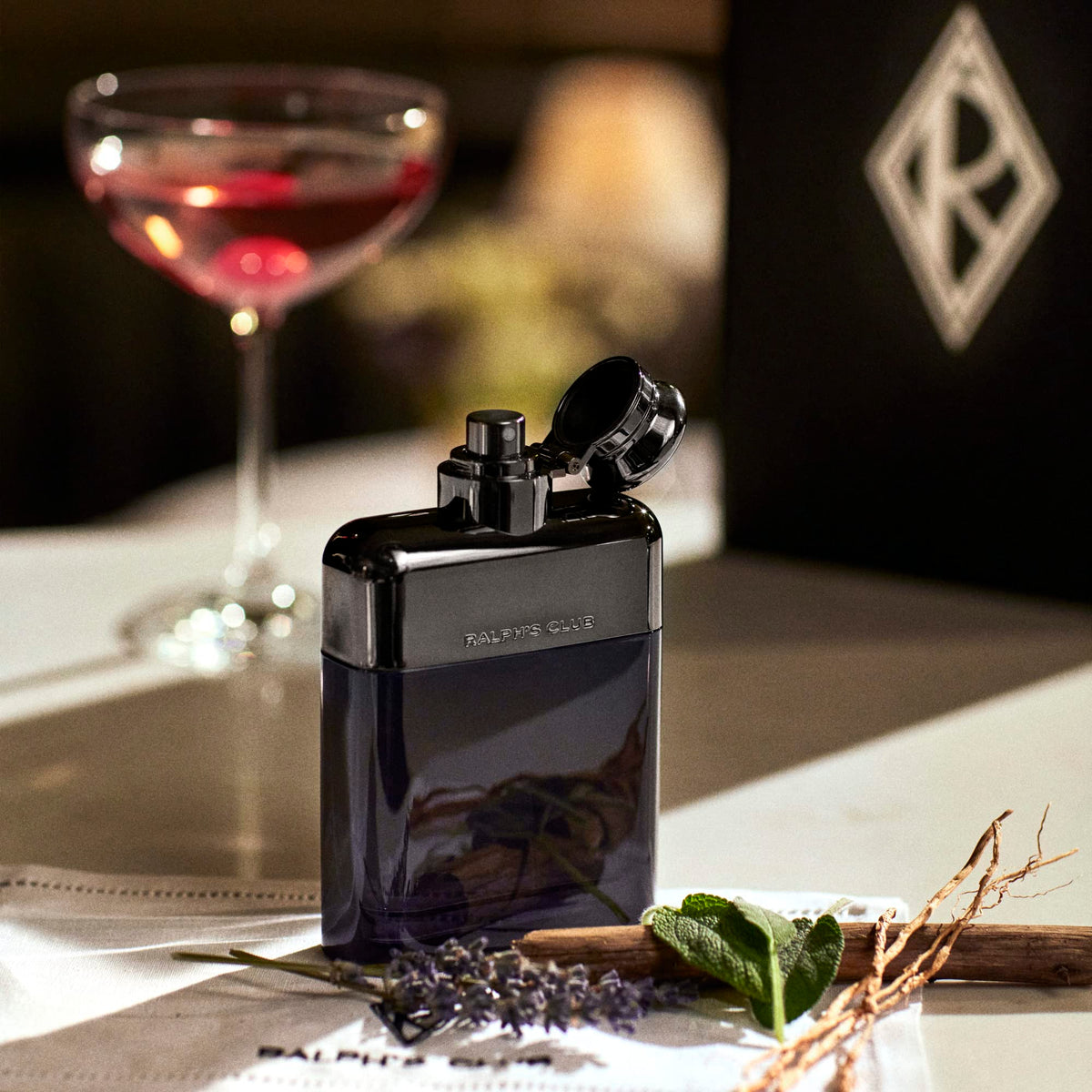 RALPH LAUREN Ralph's Club Eau de Parfum bottle on a stylish surface