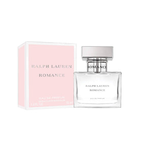 RALPH LAUREN Romance Eau de Parfum with floral background