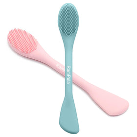 RamPula Facial Cleansing Brush front view with dual ends