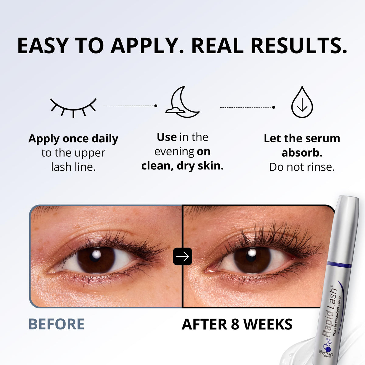 RapidLash Eyelash support Serum applicator close-up