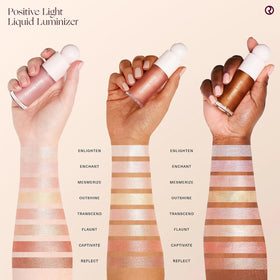 Rare Beauty Positive Light Liquid Luminizer Enchant in lifestyle setting