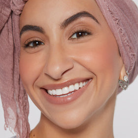 Rare Beauty Soft Pinch Matte Liquid Blush Love blended on cheek