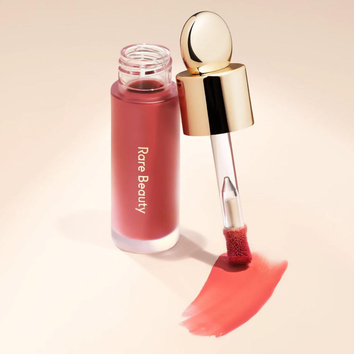 Rare Beauty Soft Pinch Matte Liquid Blush Love in makeup setup