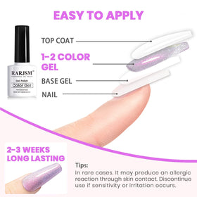 RARJSM Cat Eye Gel Nail Polish bottles with UV lamp