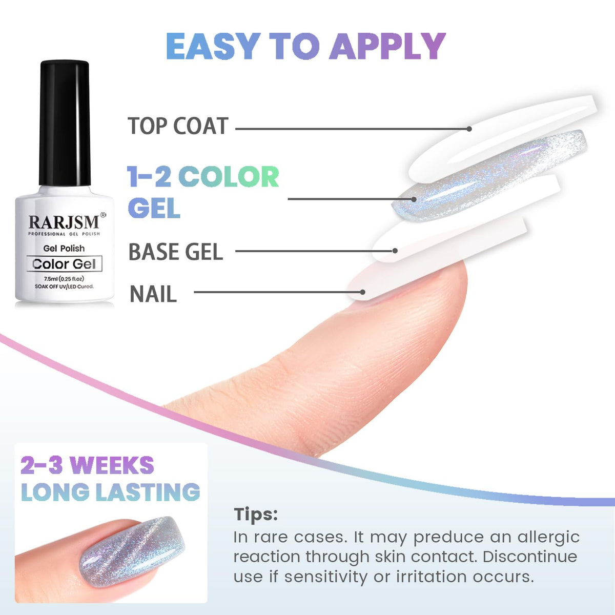 RARJSM Cat Eye Gel Nail Polish in use at home