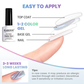 RARJSM Cat Eye Gel Nail Polish in use at home