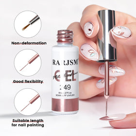 RARJSM Metallic Chrome Gel Liner in silver shade