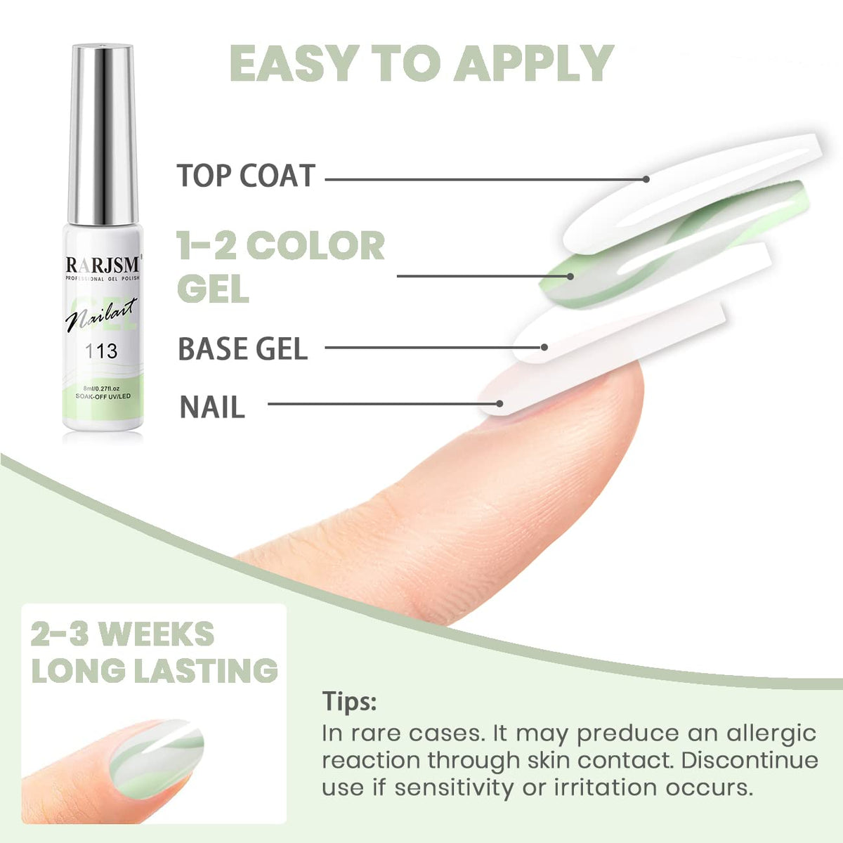 RARJSM Nail Art Liner Gel Polish packaging