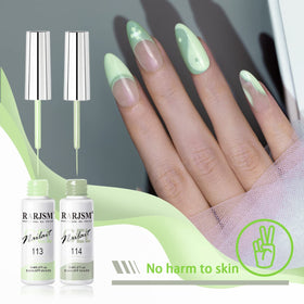 RARJSM Nail Art Liner Gel Polish pastel green bottle side view