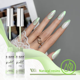 RARJSM Nail Art Liner Gel Polish pastel green with thin brush