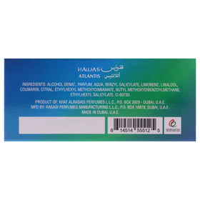 RASASI Hawas Atlantis Eau de Parfum label details