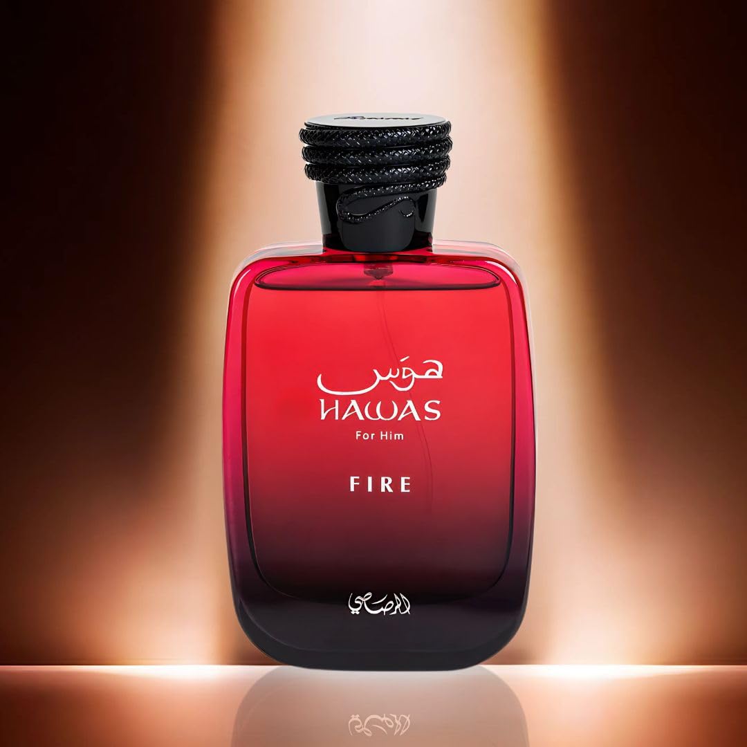 RASASI Hawas Fire Eau De Parfum 100ML on a table