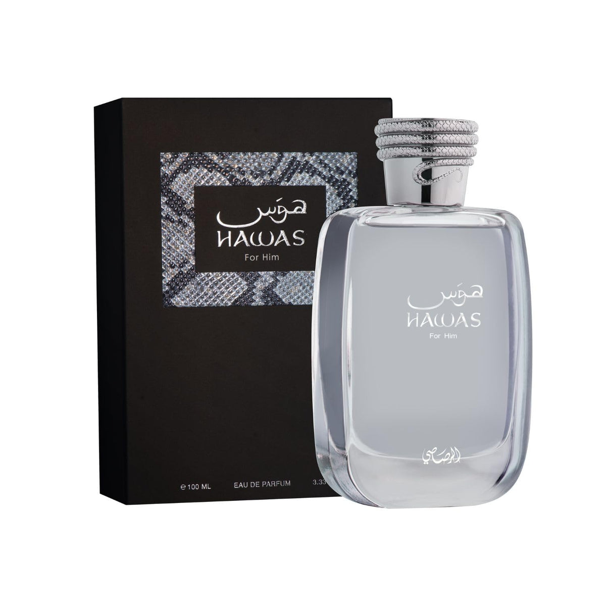 RASASI Hawas For Men Eau De Parfum 100ML packaging with textured design