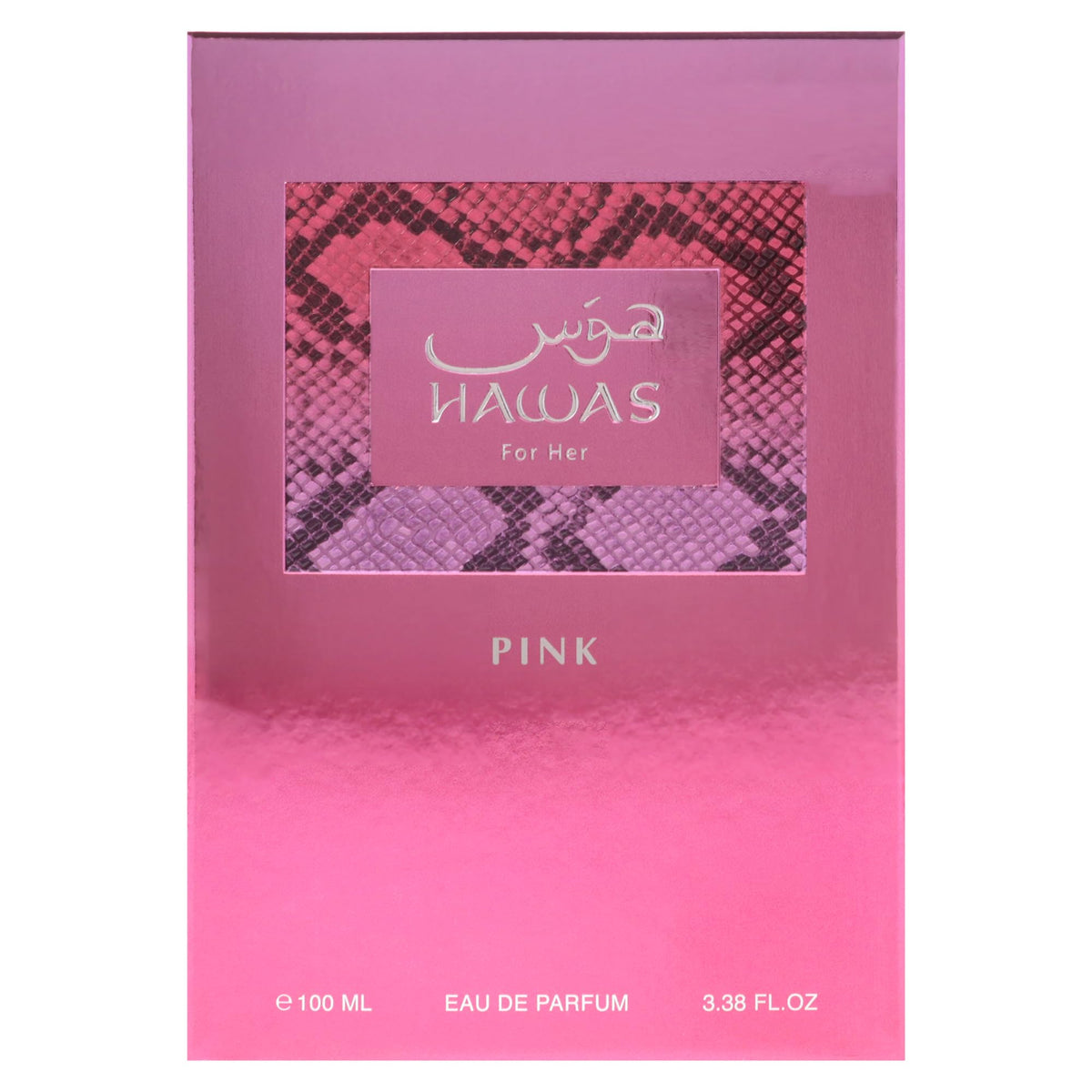 RASASI Hawas Pink Eau de Parfum on a vanity