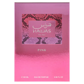 RASASI Hawas Pink Eau de Parfum on a vanity