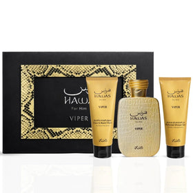 RASASI Hawas Viper 3-Piece Perfume Gift Set with Eau de Parfum and grooming products