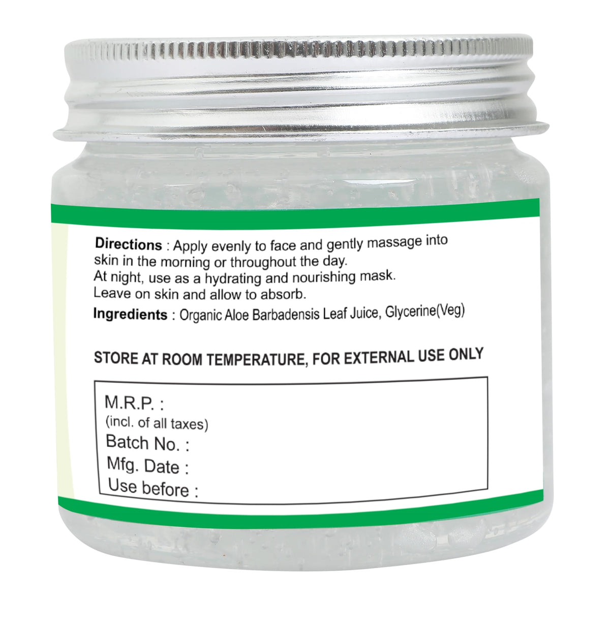 Raslok Aloe Vera Gel 220g application on skin