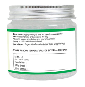 Raslok Aloe Vera Gel 220g application on skin