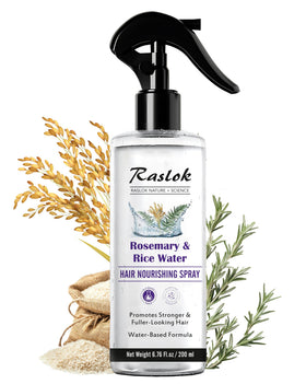 Raslok Rosemary & Rice Water Hair Spray bottle front view
