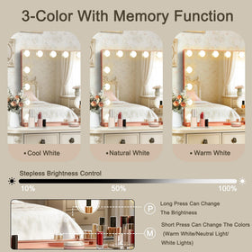 Ratsamee Hollywood Vanity Mirror elegant design on makeup desk