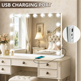 Ratsamee Hollywood Vanity Mirror illuminated with lights