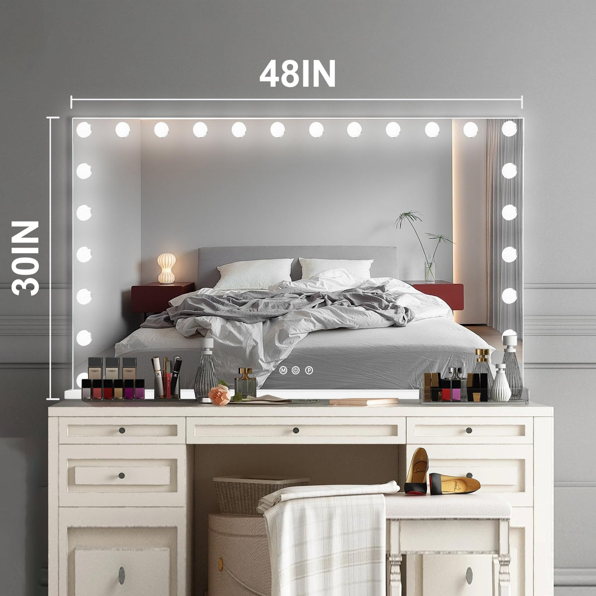Ratsamee Hollywood Vanity Mirror in a stylish makeup setup