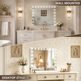 Ratsamee Hollywood Vanity Mirror in a well-lit makeup setup