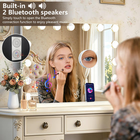 Ratsamee Hollywood Vanity Mirror showing colour temperature settings
