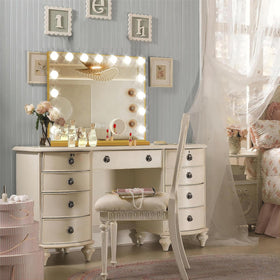 Ratsamee Hollywood Vanity Mirror side view showing USB charging port