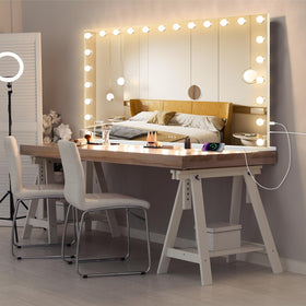 Ratsamee Hollywood Vanity Mirror side view showing USB charging port