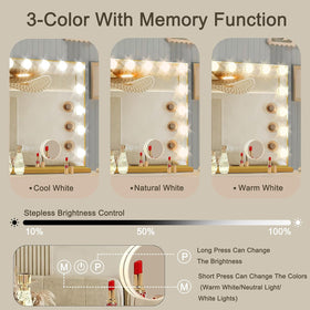 Ratsamee Hollywood Vanity Mirror with 10X magnifying mirror attached