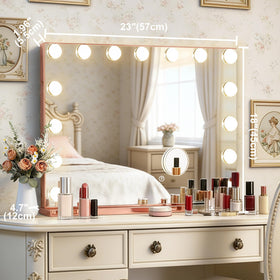 Ratsamee Hollywood Vanity Mirror with 10X magnifying mirror attached